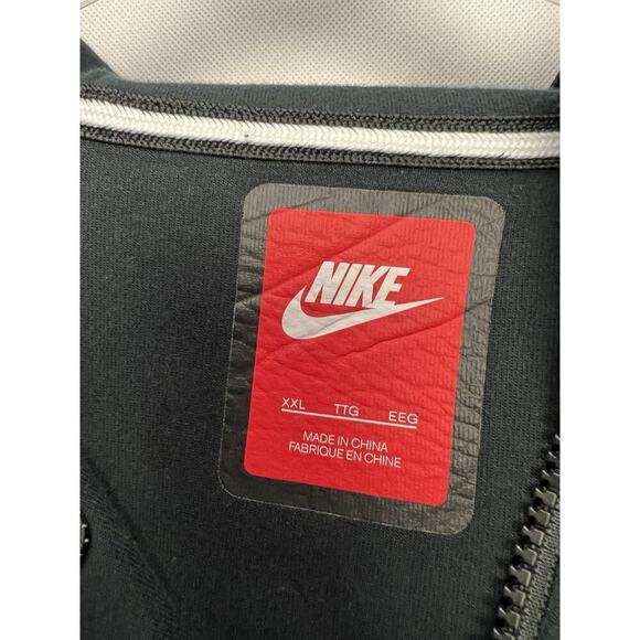 Nike Jacket Men's Sz XXL Black Tech Fleece Hoodie Bounded Windrunner 642958-012 - Picture 4 of 9